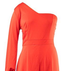 Tomato Red One Sleeve Jumpsuit